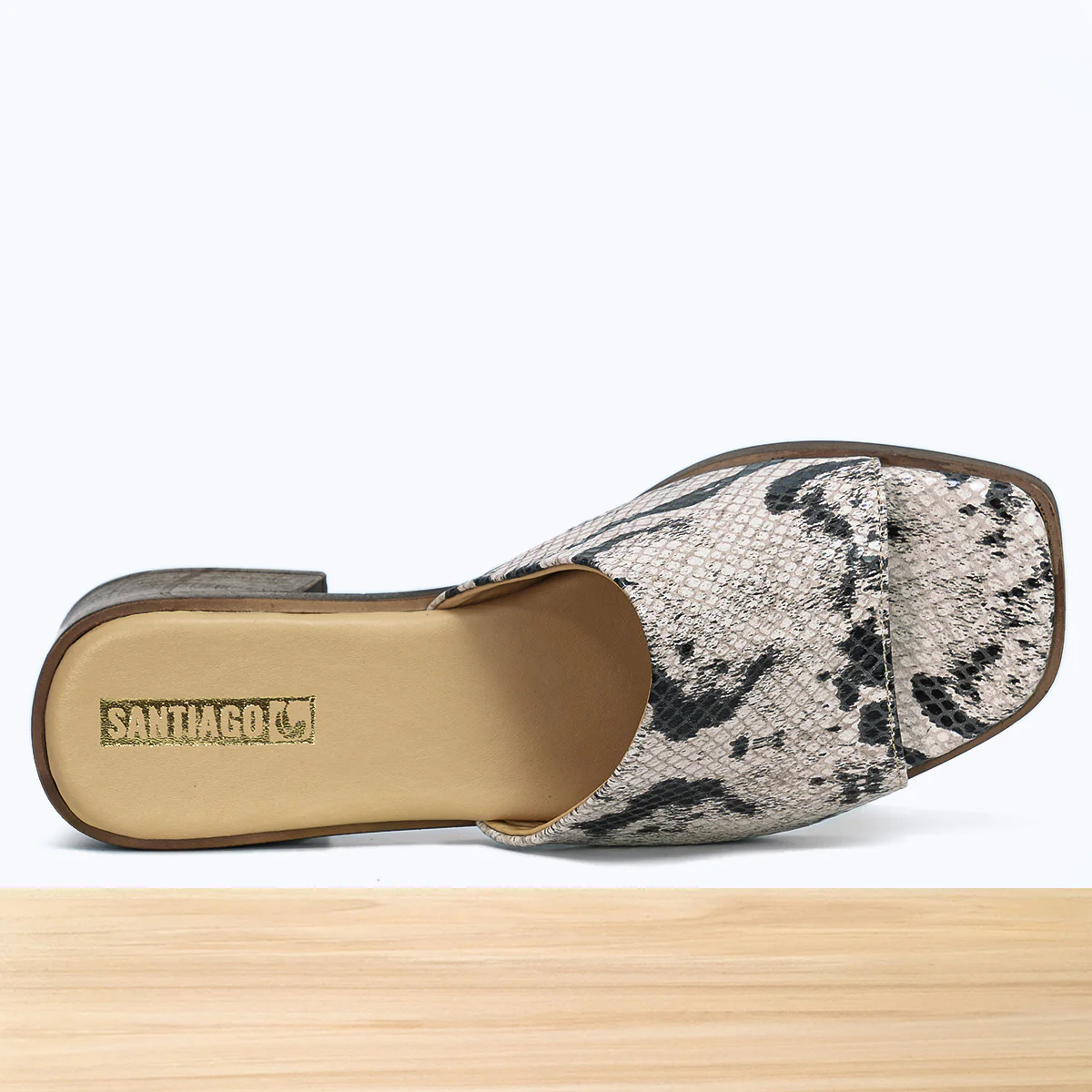 005F Emora Cuir Beige Noir ST - Image 3