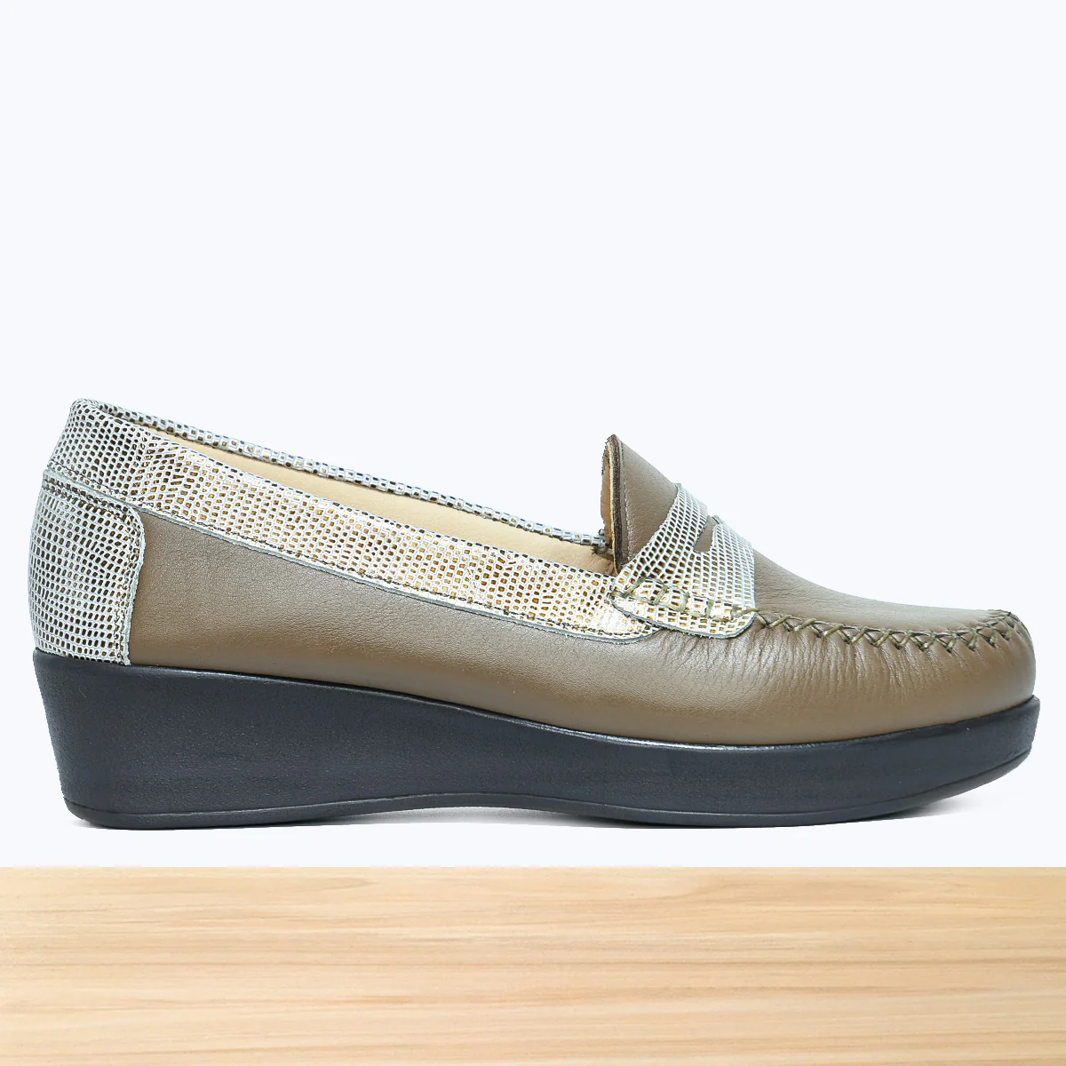 011F Kamita Cuir Taupe Foncé