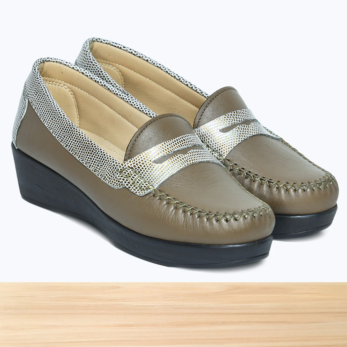 011F Kamita Cuir Taupe Foncé - Image 3