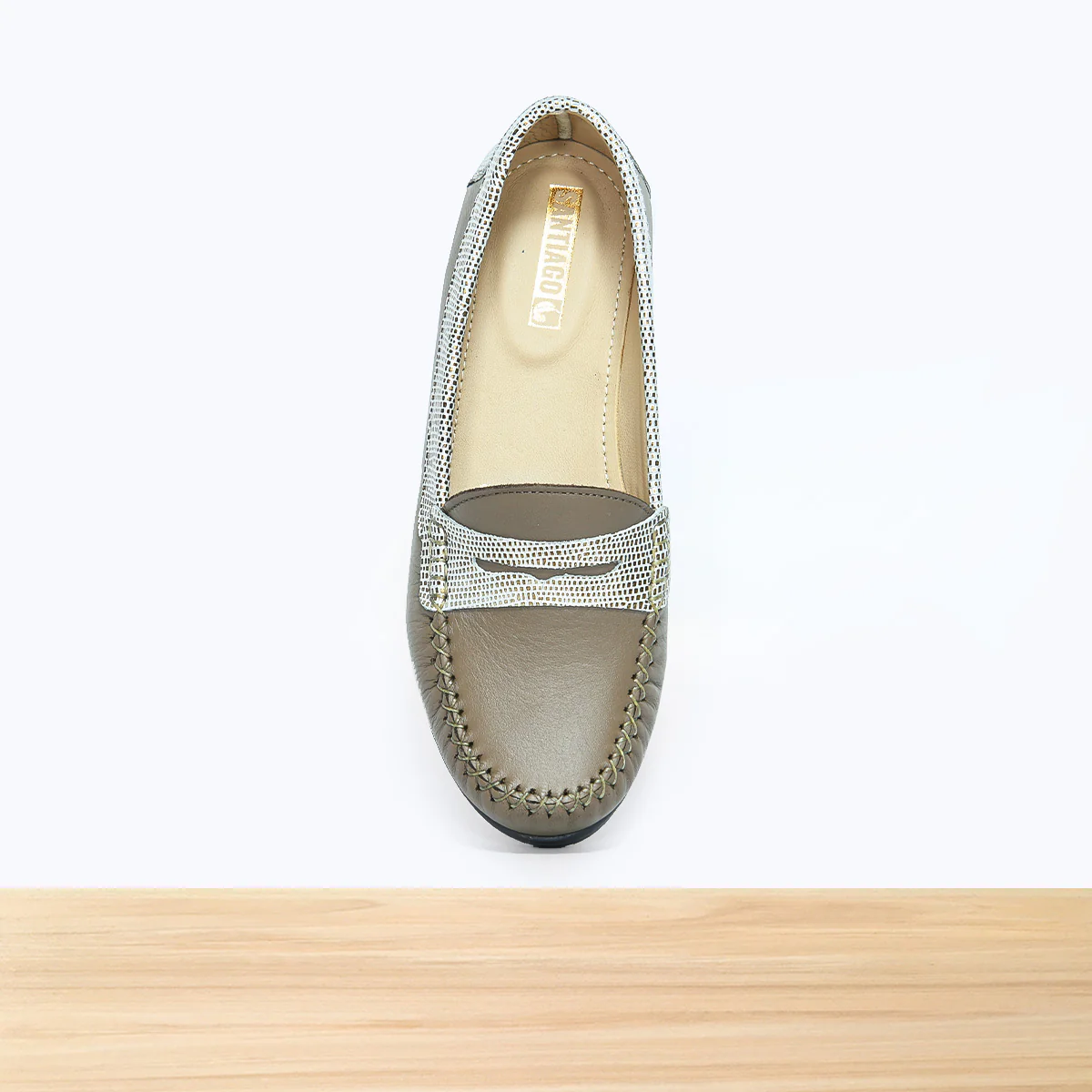 011F Kamita Cuir Taupe Foncé - Image 5