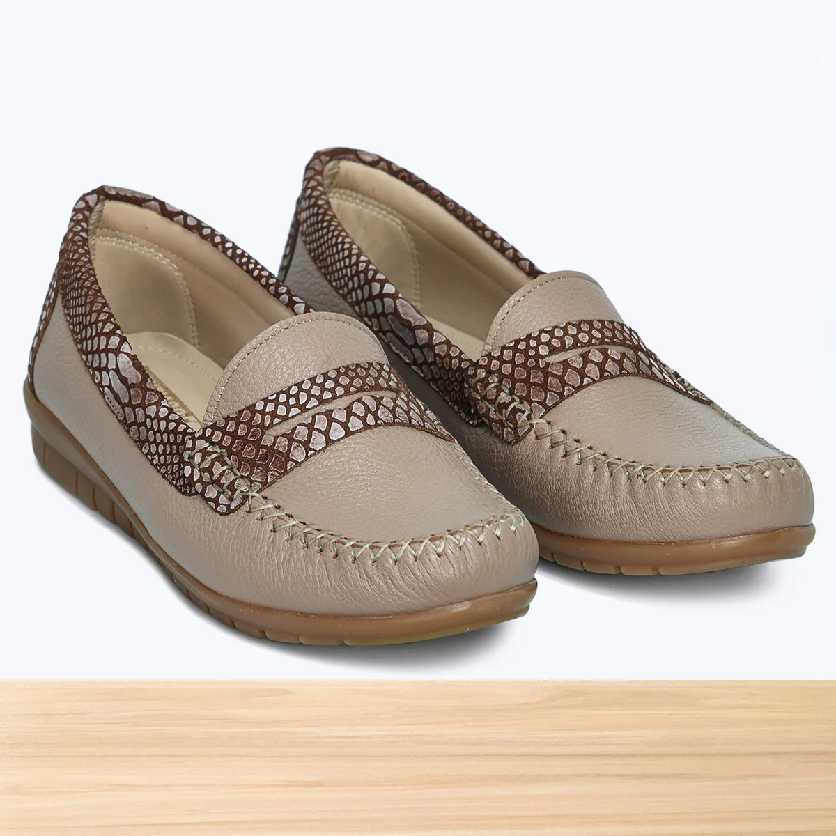 011F Melista Cuir Beige Rose - Image 3