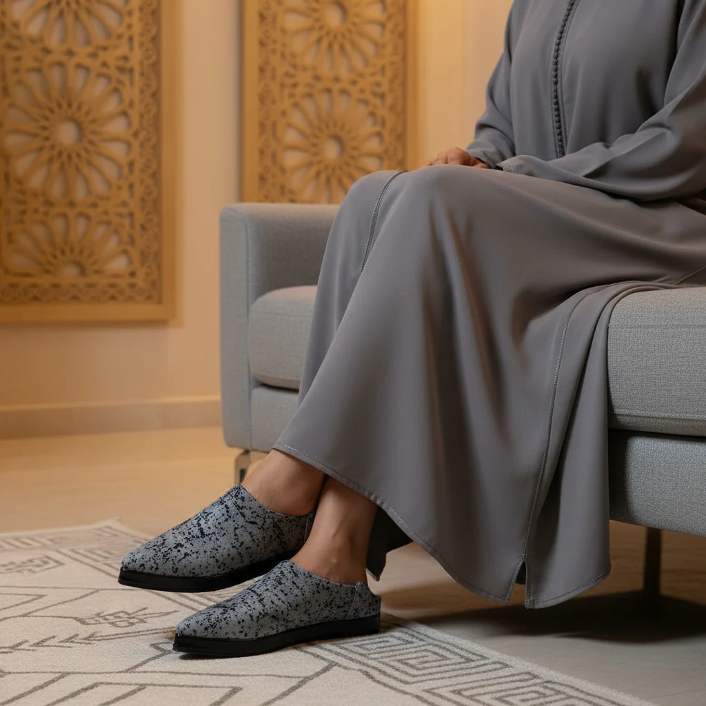 1001F Wifaq Cuir Gris Noir - Image 8
