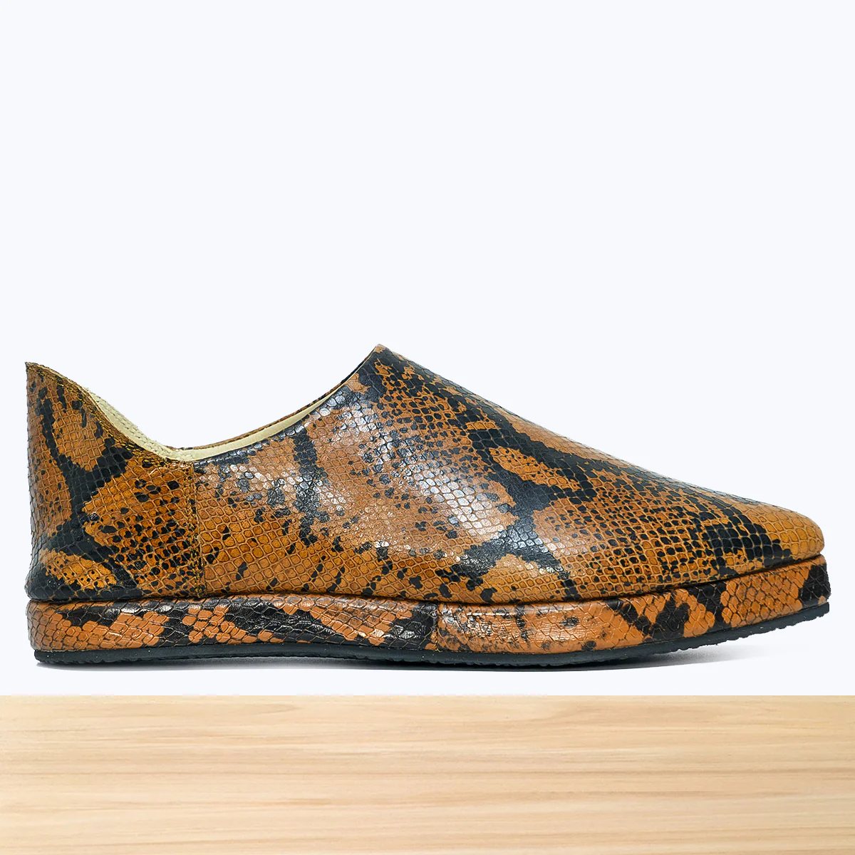 1001F Wifaq Cuir Serpent Camel Noir - Image 3