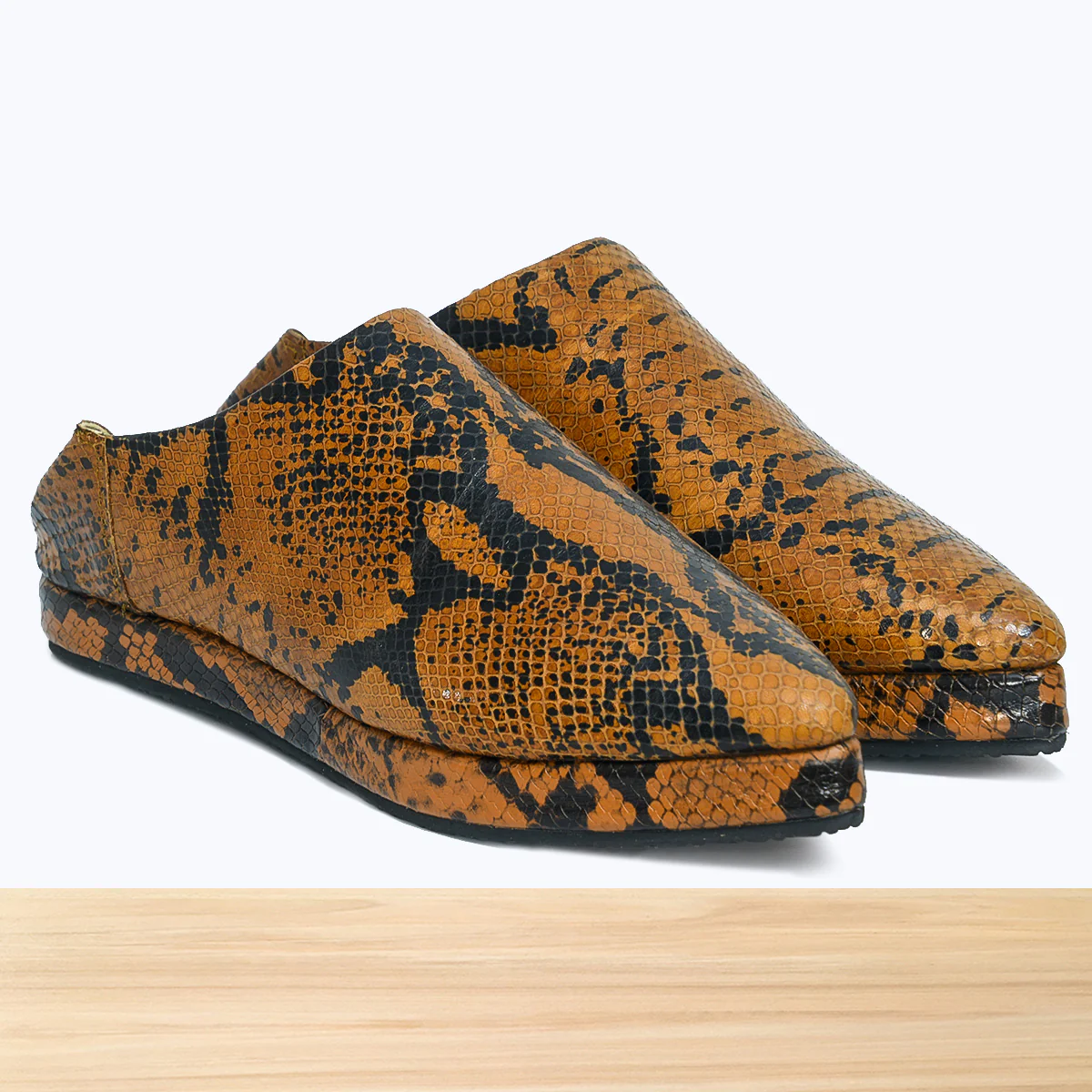 1001F Wifaq Cuir Serpent Camel Noir - Image 4