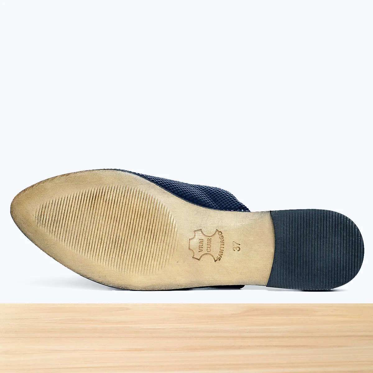 100F Lamis Cuir Noir Bleu Nuit - Image 6
