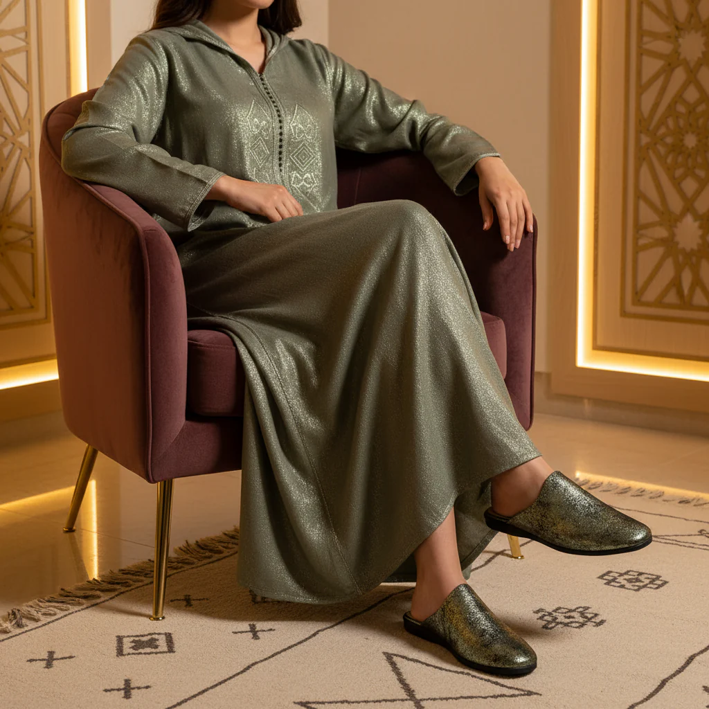 106F Sultana Cuir Kaki Métalisé SB - Image 2