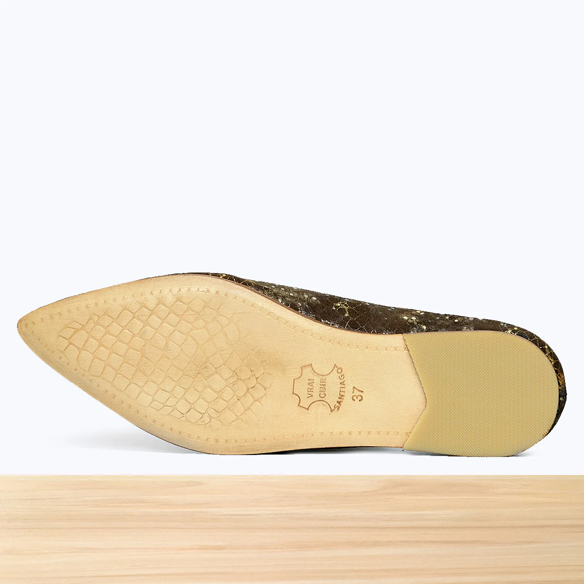 201F Belgha Cuir Marron Brillant - Image 6