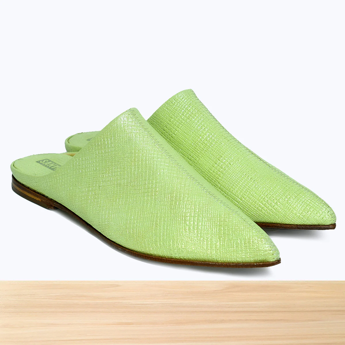 201F Belgha Cuir vert pistache - Image 3