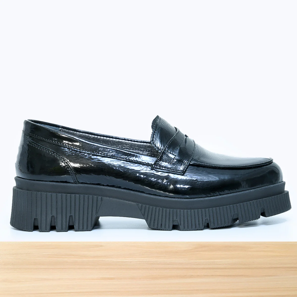 225F Rivla Cuir Noir Verni