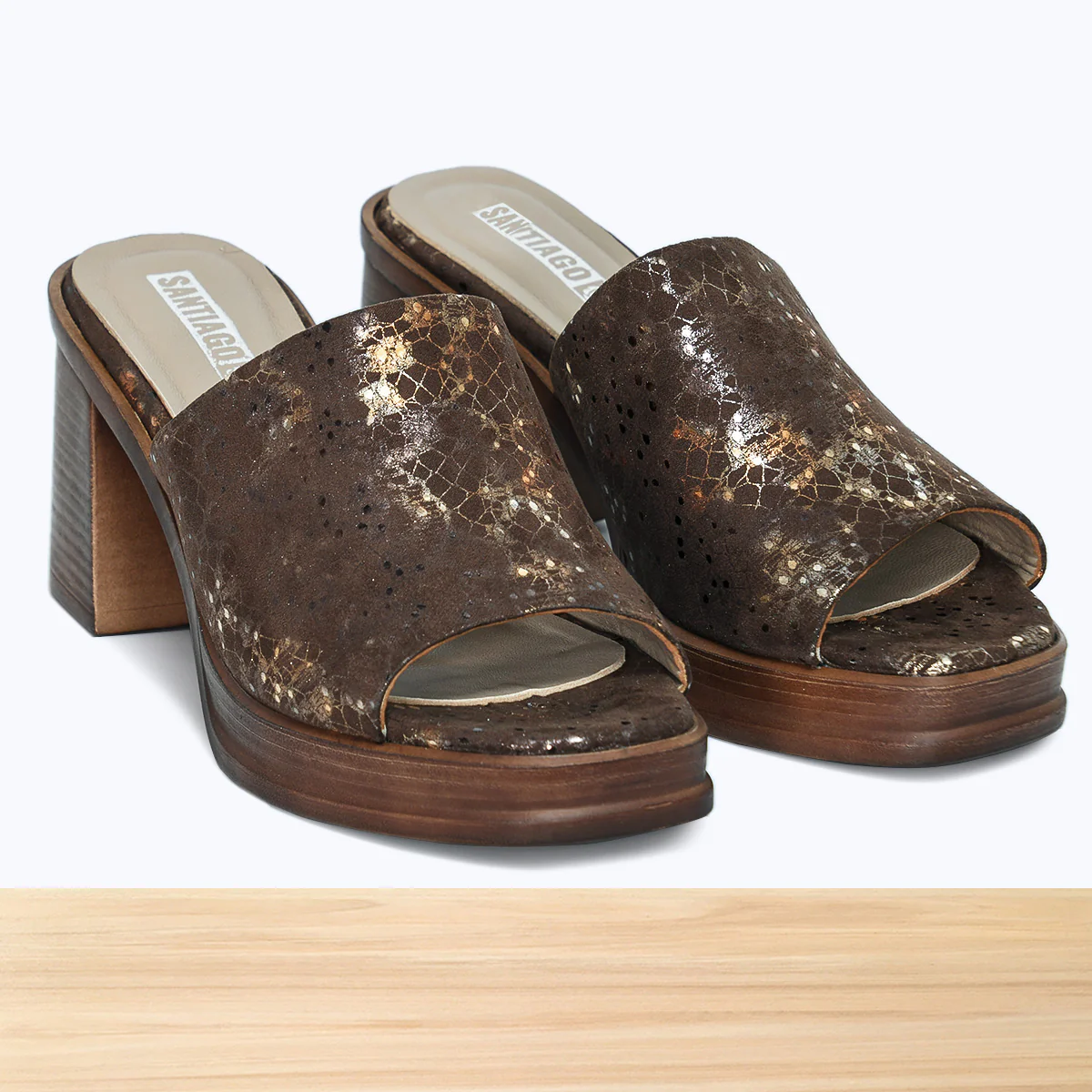 291F Corélia Cuir Marron Brillant - Image 3
