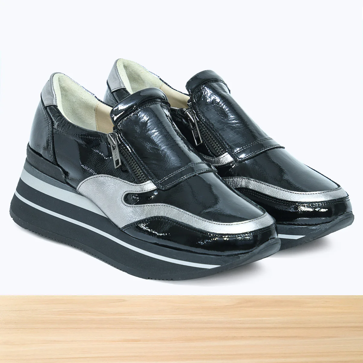 3413F Rawahi Cuir Noir Verni - Image 3
