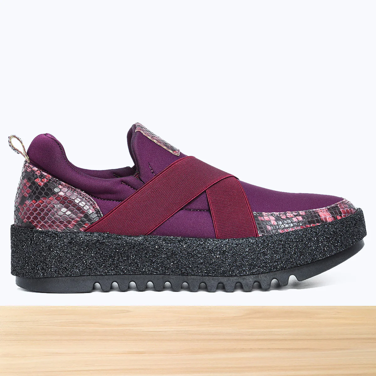 3419F Velora Cuir Violet Bordeaux