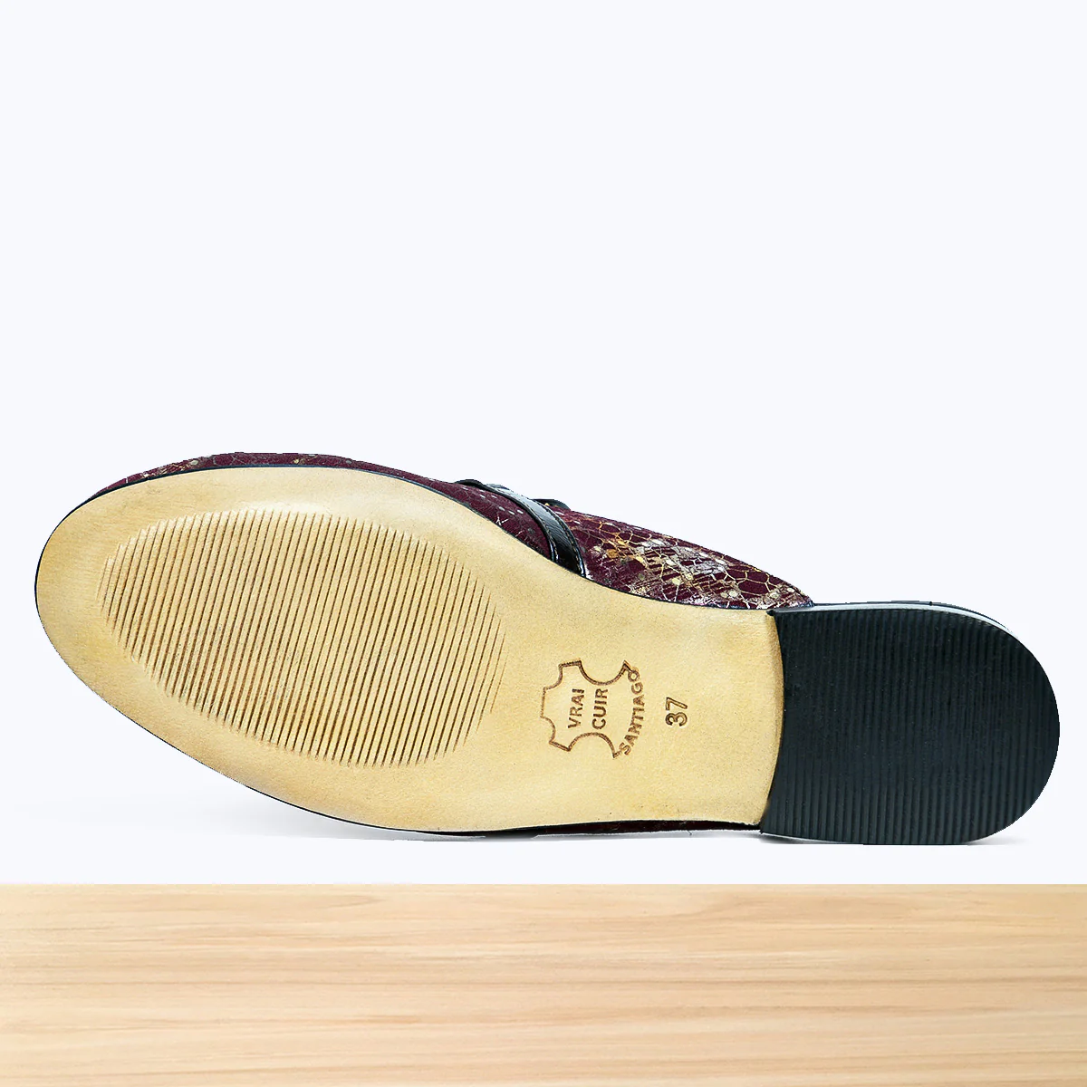 357F Tolna Cuir Bordeaux Brillant - Image 6