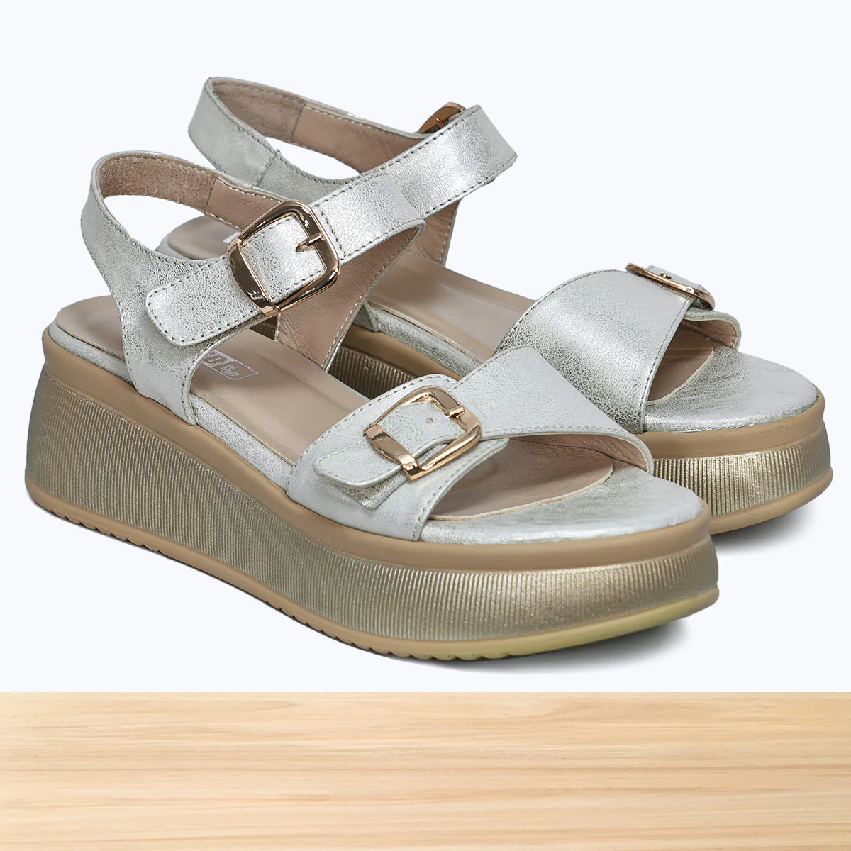 438F Tina Cuir Argenté D - Image 2