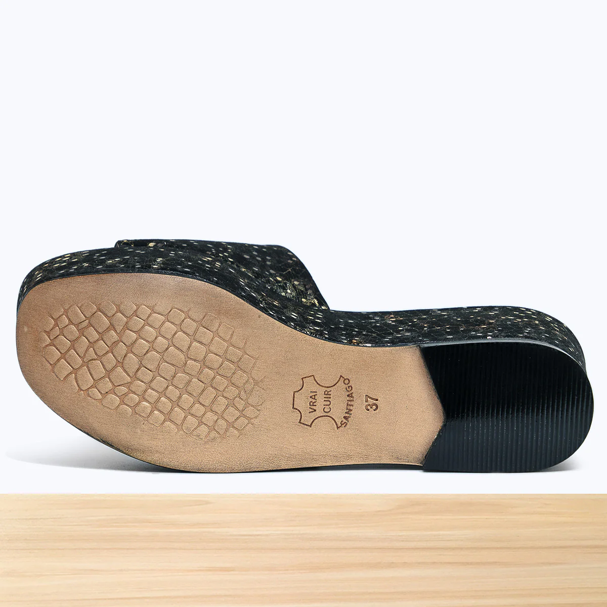 463F Cirella Cuir Noir Lézard - Image 6