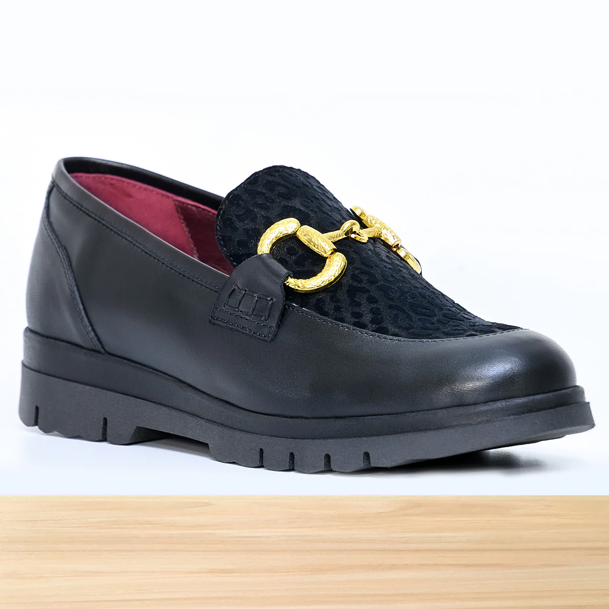 481F Ovara Cuir Noir Léopard - Image 3