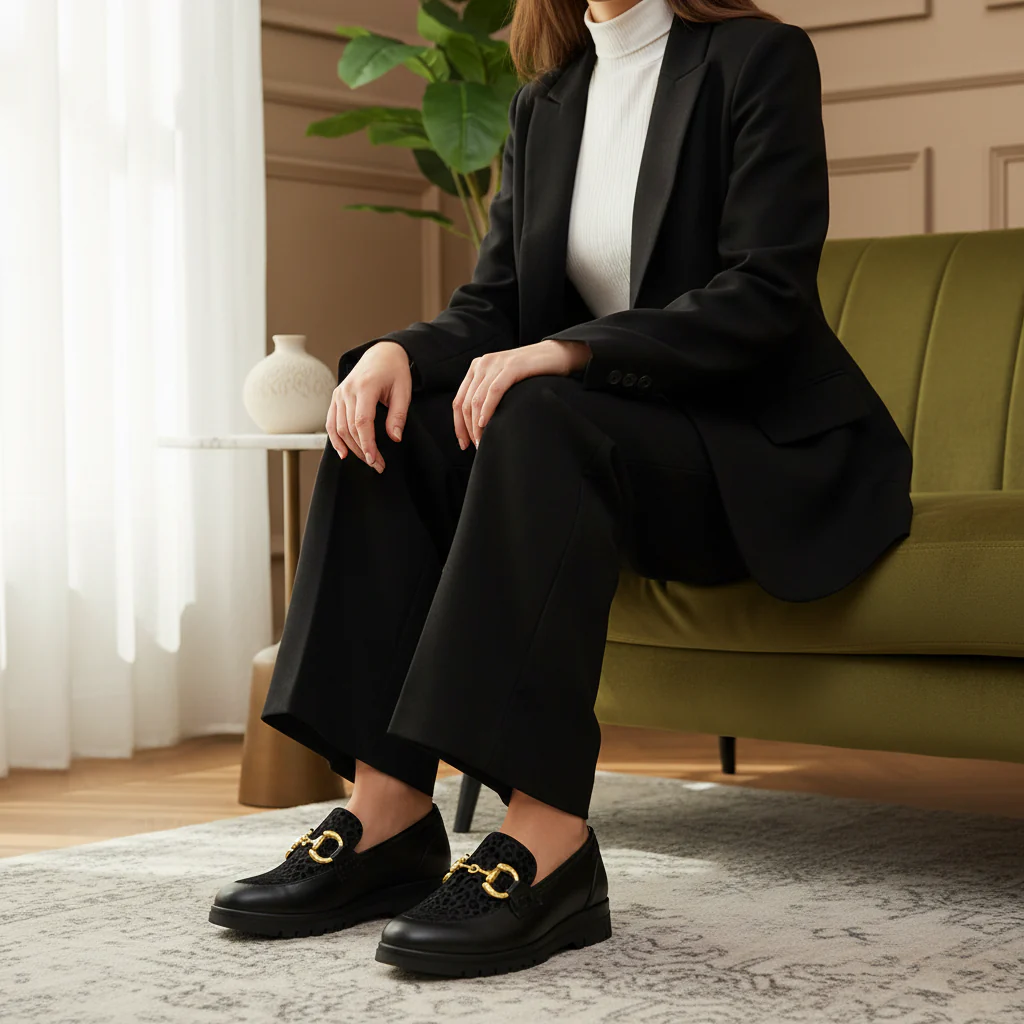 481F Ovara Cuir Noir Léopard - Image 6