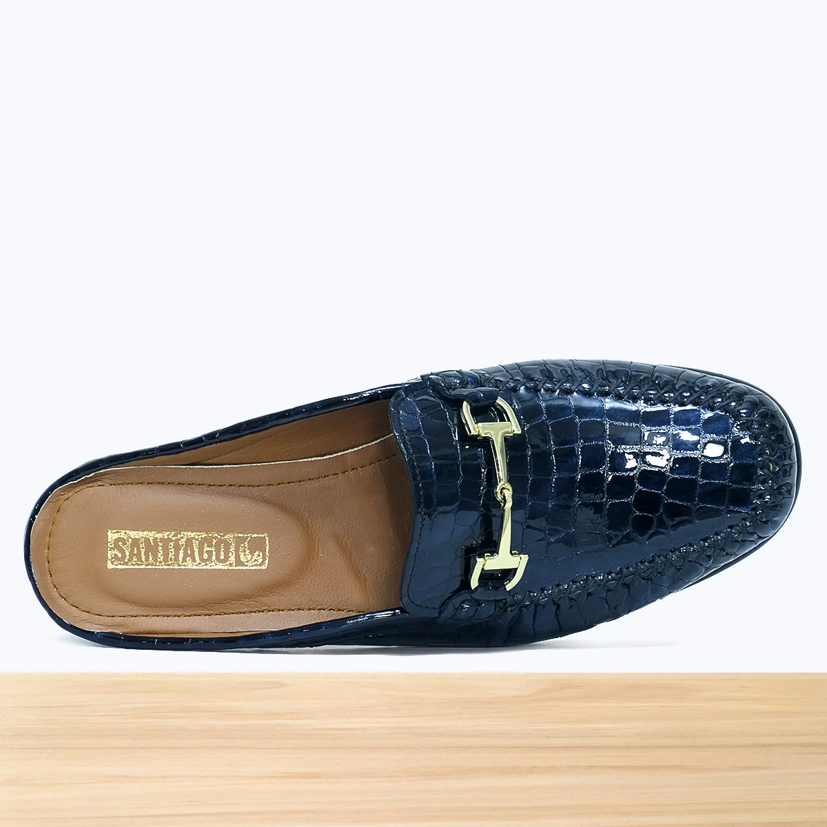 489F Qima Cuir Bleu Marine - Image 4