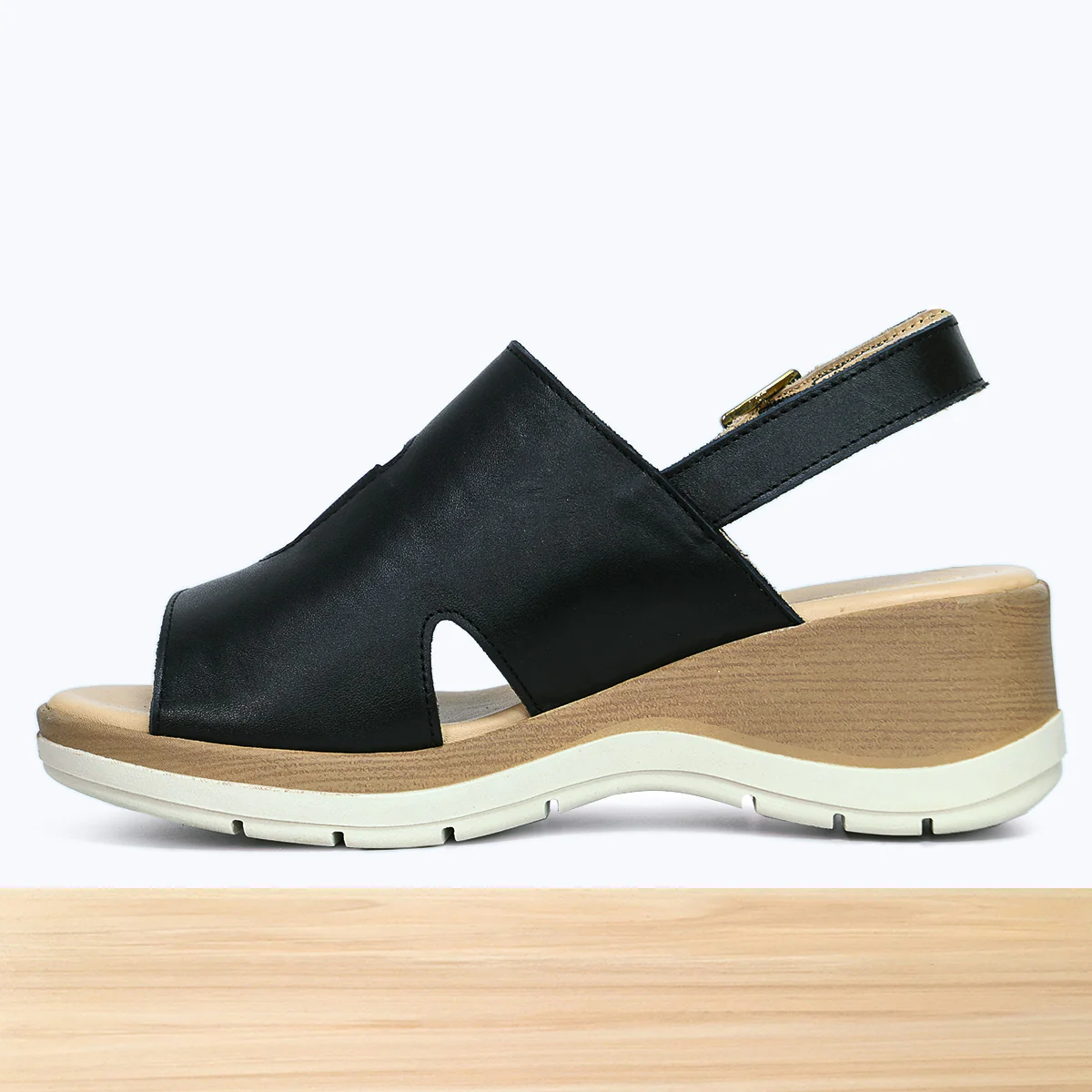 502F Belvia Cuir Gris Noir - Image 2