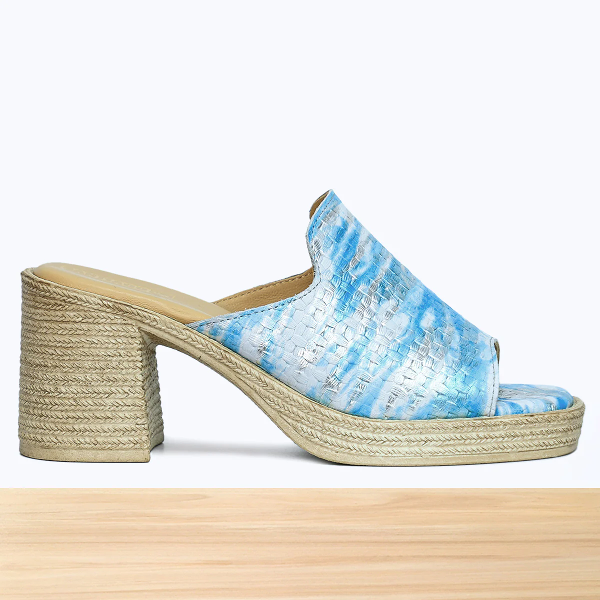 504F Luvia Cuir Bleu Argenté
