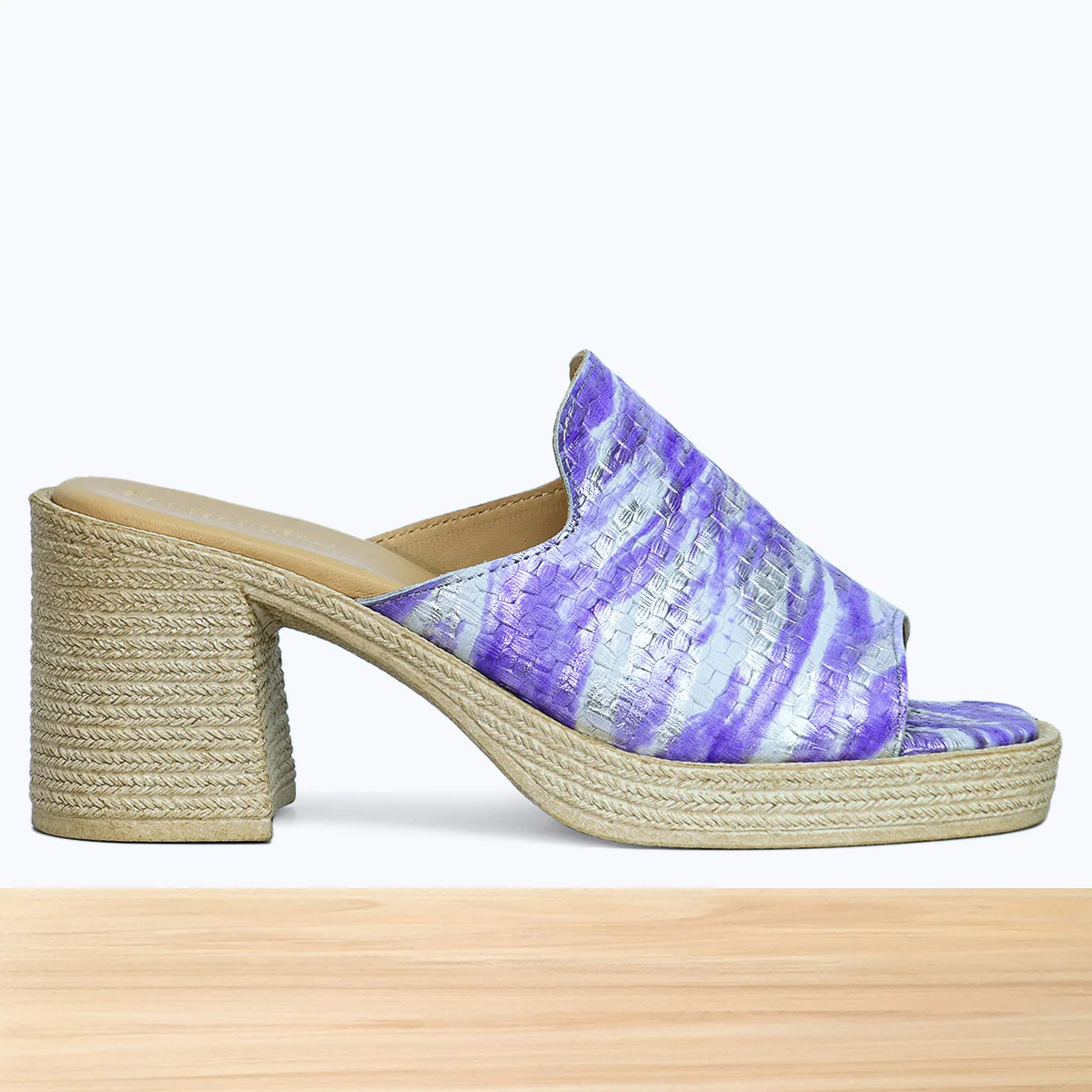 504F Luvia Cuir Violet Argenté