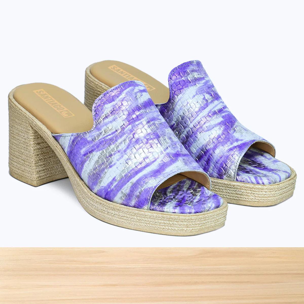 504F Luvia Cuir Violet Argenté - Image 2