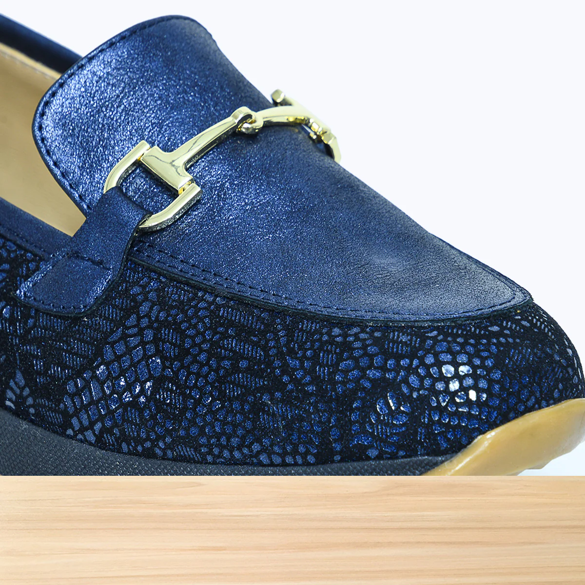 611F Pelta Cuir Bleu Marine - Image 4