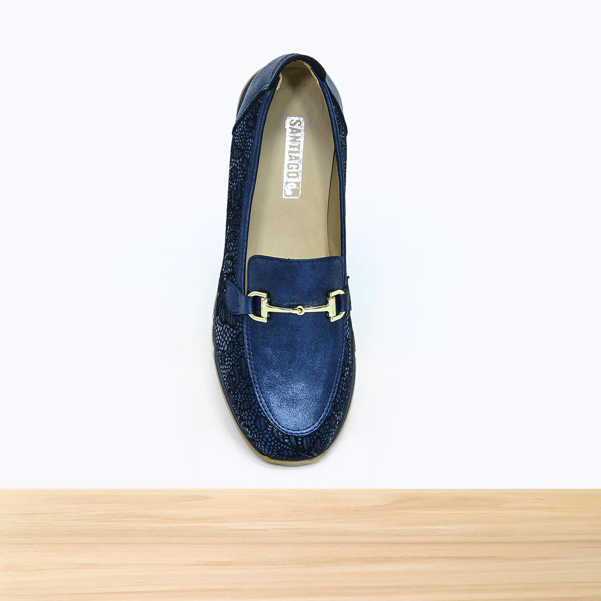 611F Pelta Cuir Bleu Marine - Image 5