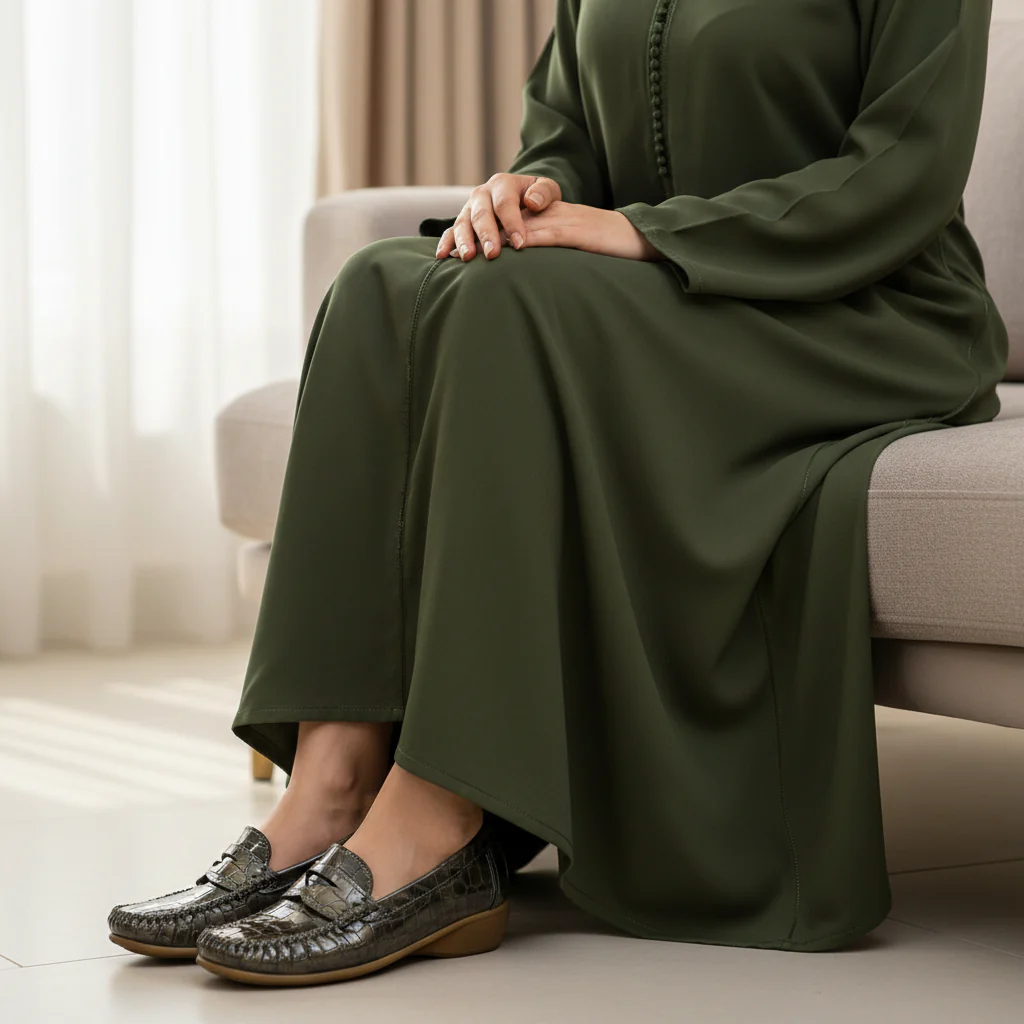 626F Padsy Cuir Vert Olive - Image 2