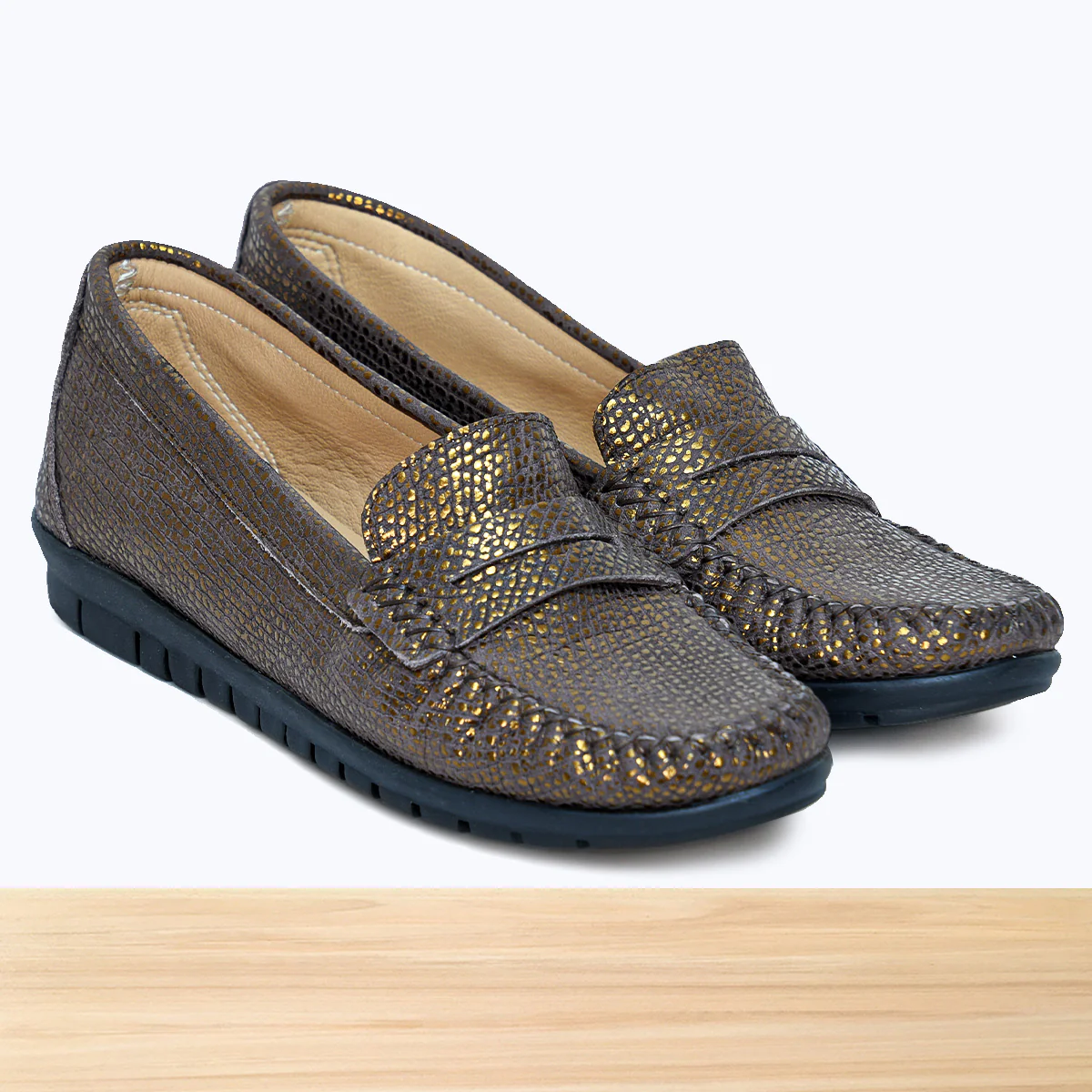 637F Nyra Cuir Bronze Métallisé - Image 3