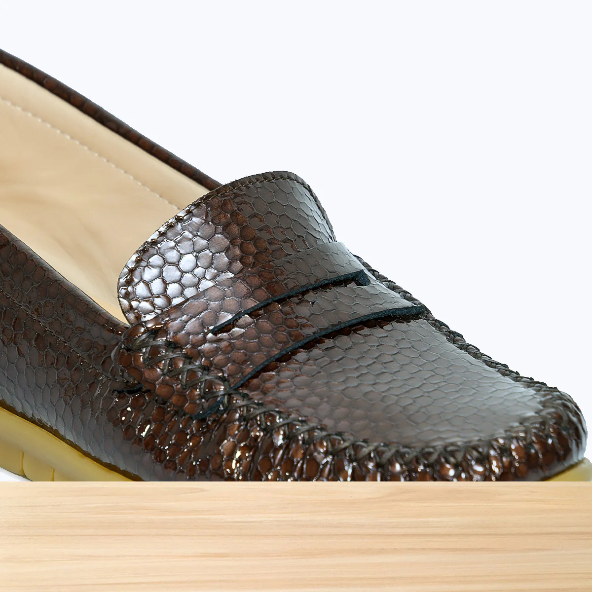 637F Nyra Cuir Marron Serpent SJ - Image 4