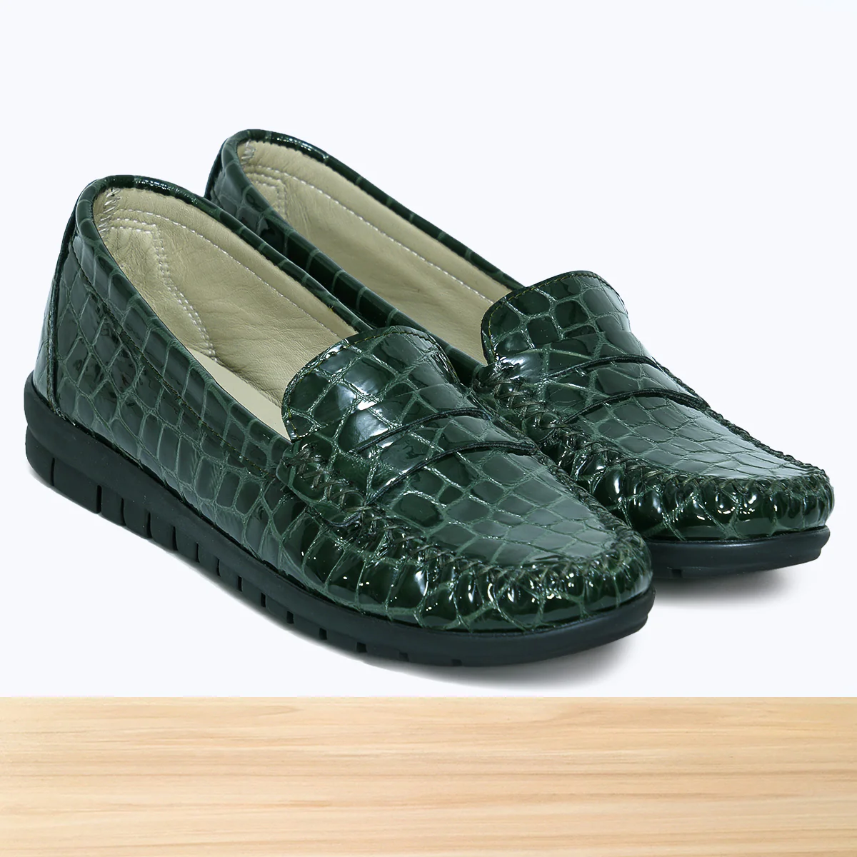 637F Nyra Cuir Vert Croco - Image 3