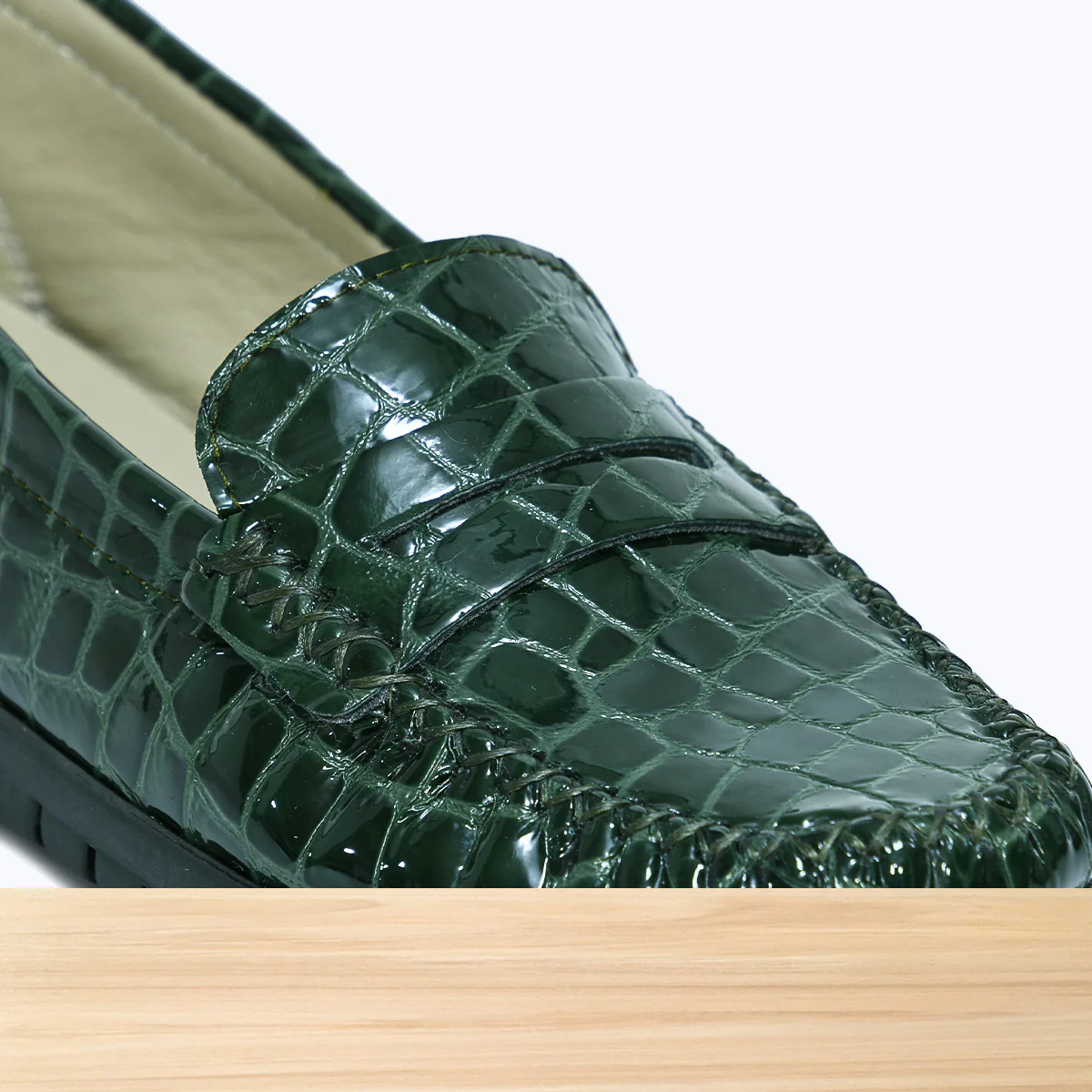 637F Nyra Cuir Vert Croco - Image 4