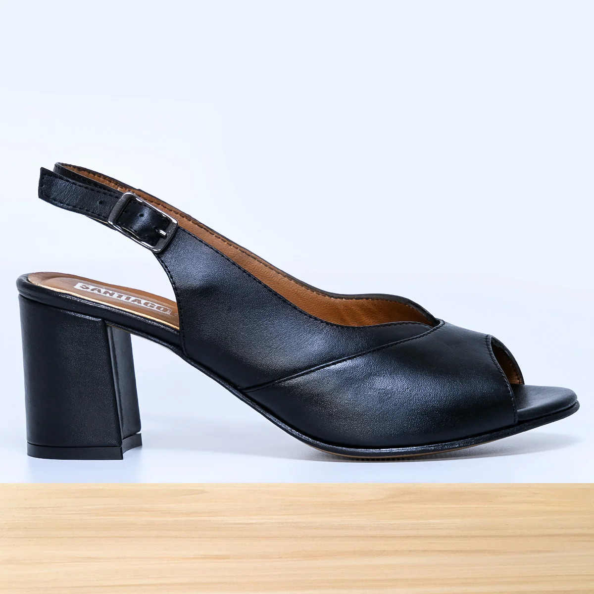 771F Yalena en Cuir Noir