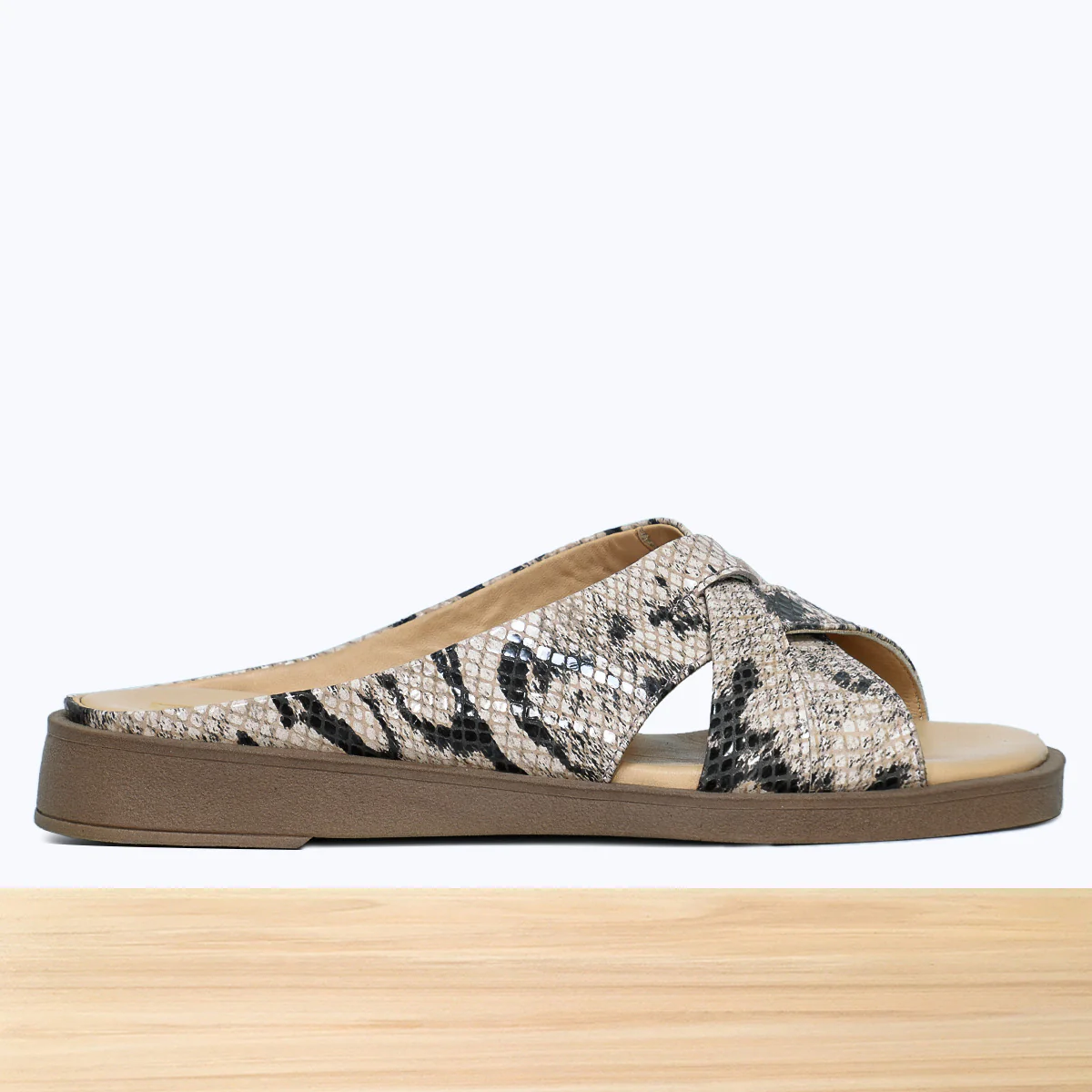 775F Valisse Cuir Beige Noir