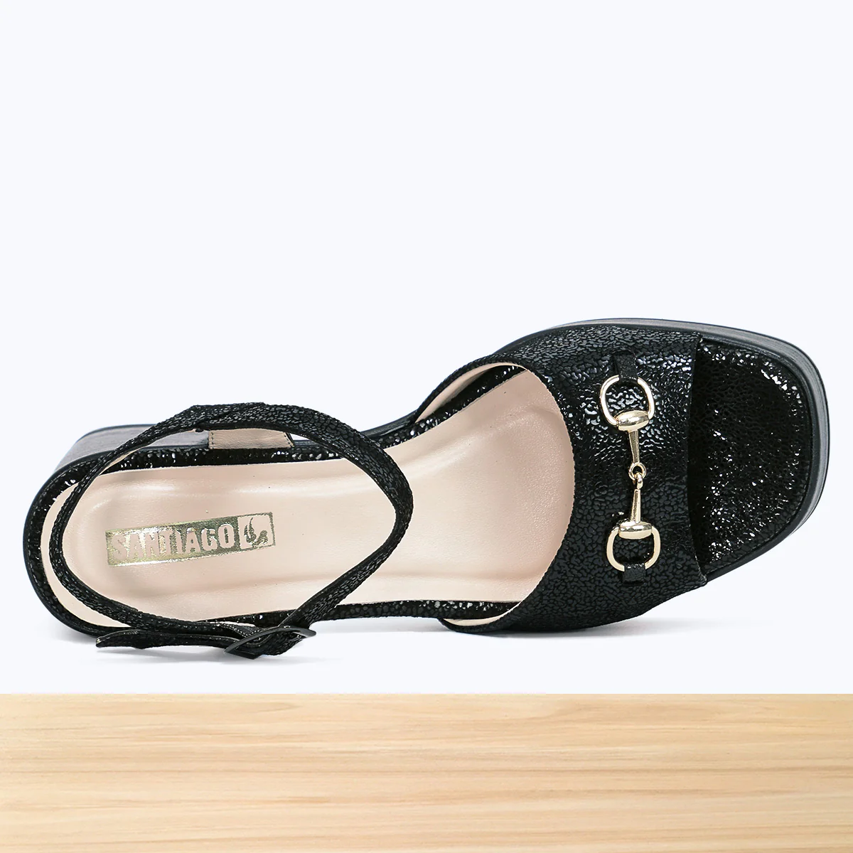 817F Bellisse Cuir Noir Brillant - Image 3