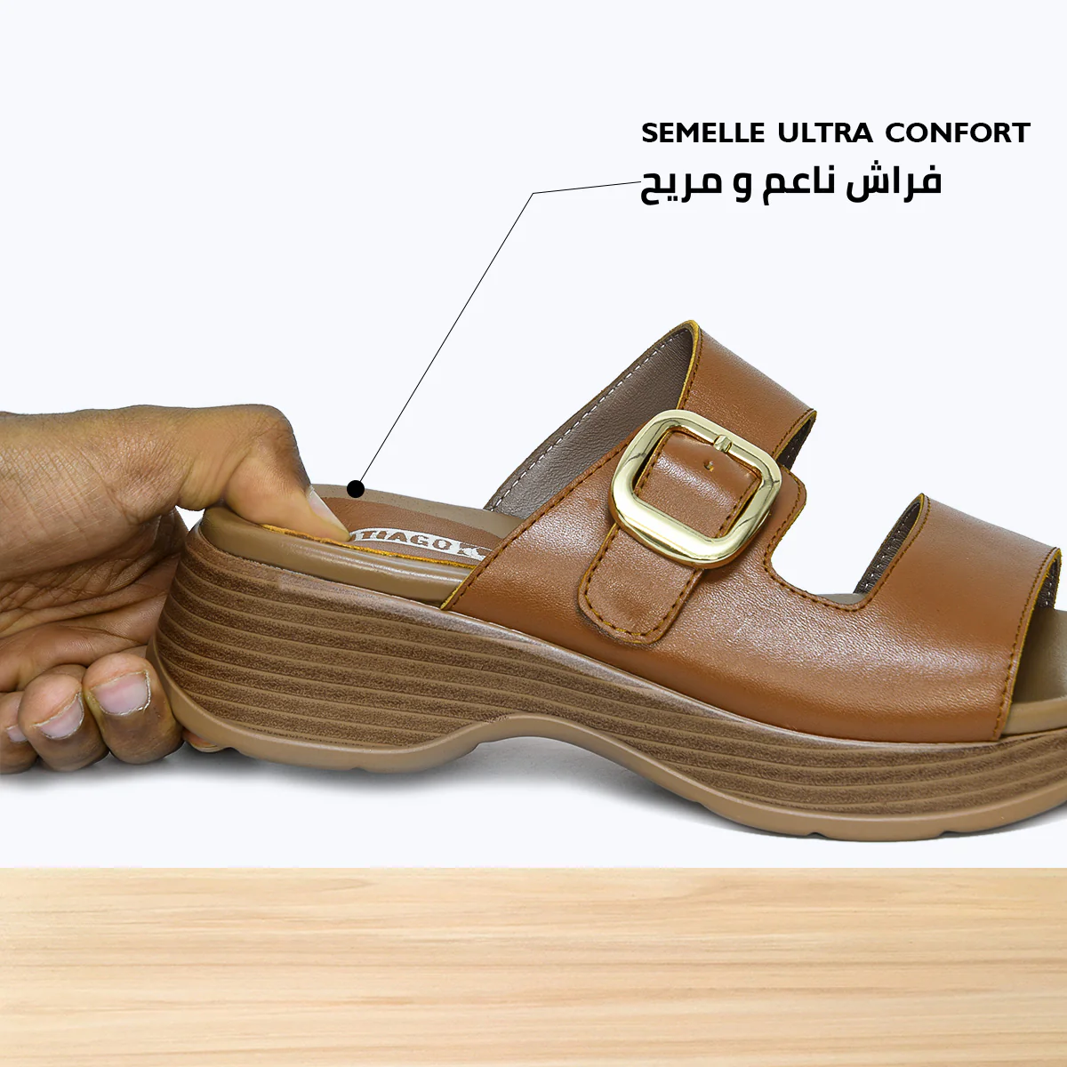 859F Lavina Cuir Camel - Image 6