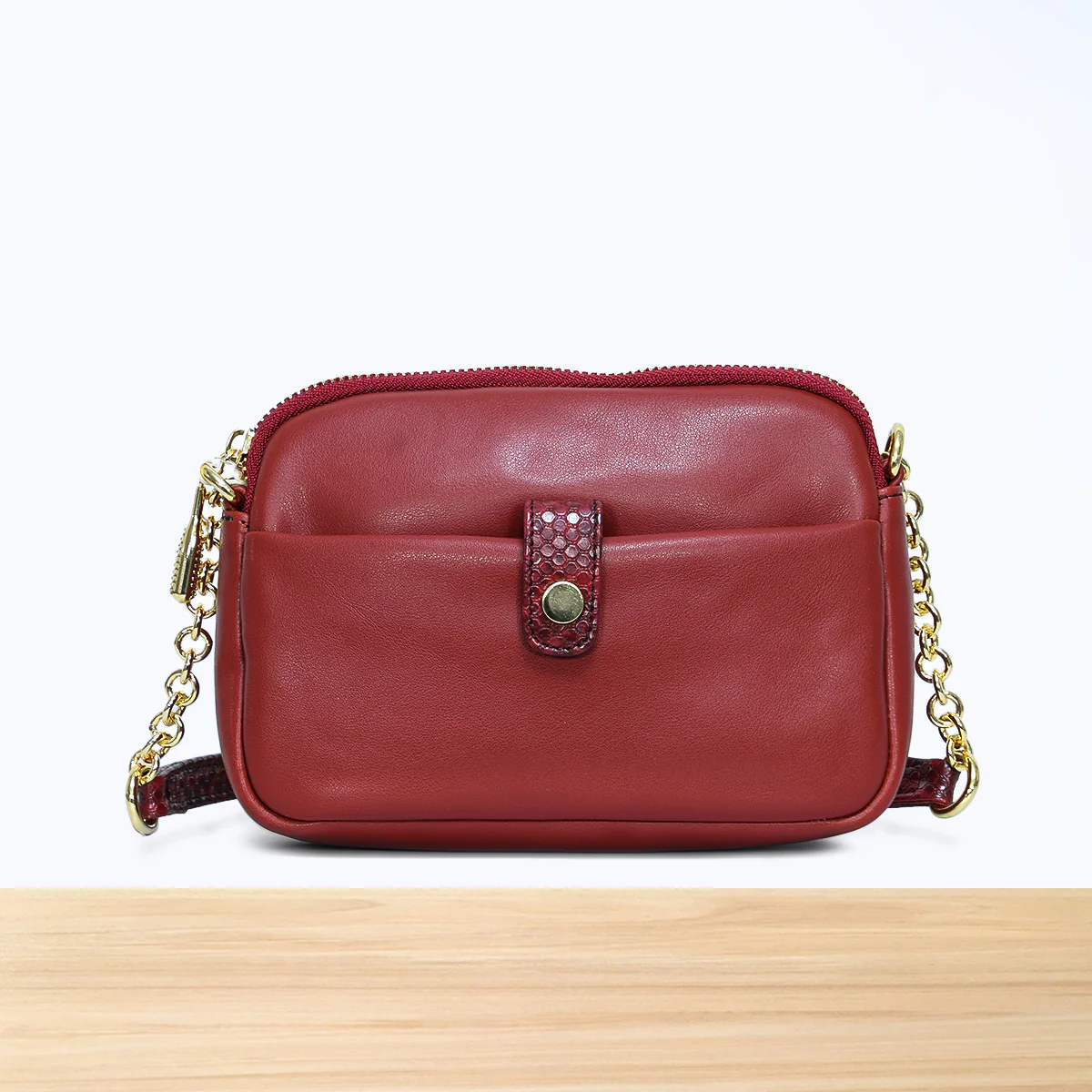 9206SC Alina Cuir Rouge Foncé